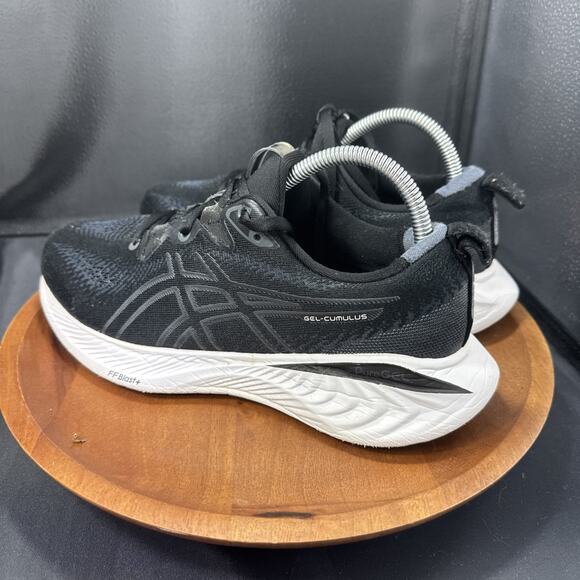 Asics Gel-Cumulus 25 Womens Size 9 Black White Athletic Running Shoes Sneakers - Picture 4 of 9